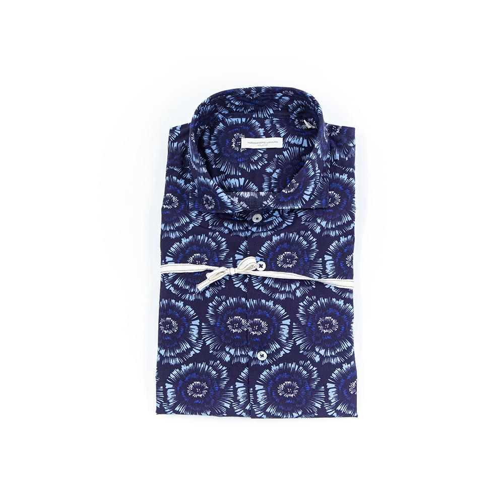 Alessandro Lamura Camicia Di Cotone Stampa Soffione – Collo francese Italia