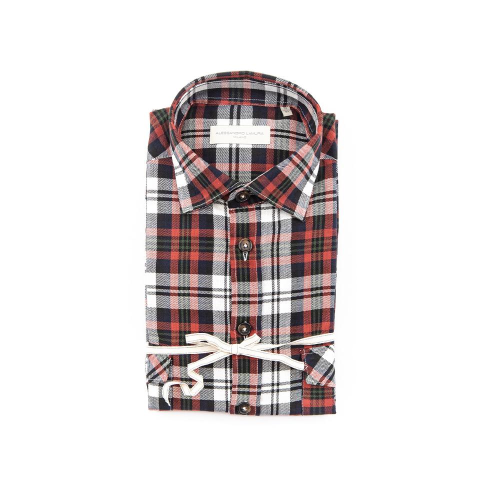 Alessandro Lamura Camicia Overshirt Quadri – Collo Italiano Sconto