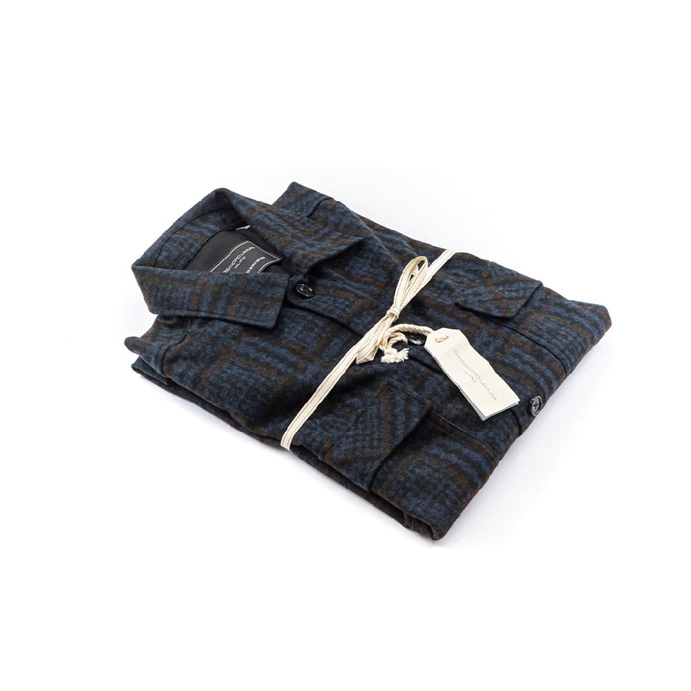 Alessandro Lamura Camicia Overshirt Pied de Poule – Collo Italiano Vendita Economica