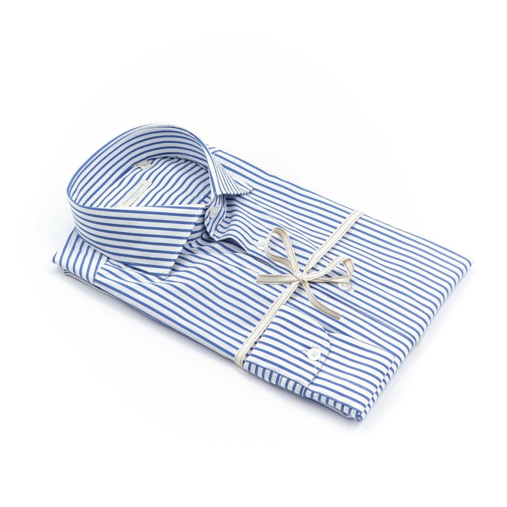 Alessandro Lamura Camicia Rigata Collo Francese Vendite Flash