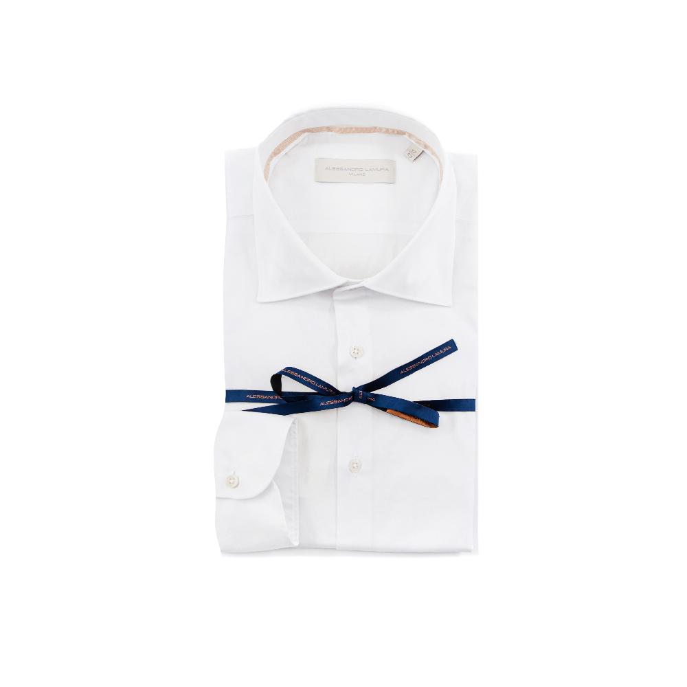 Alessandro Lamura Camicia Tinta Unita bianca Strech – Collo Francese 2025
