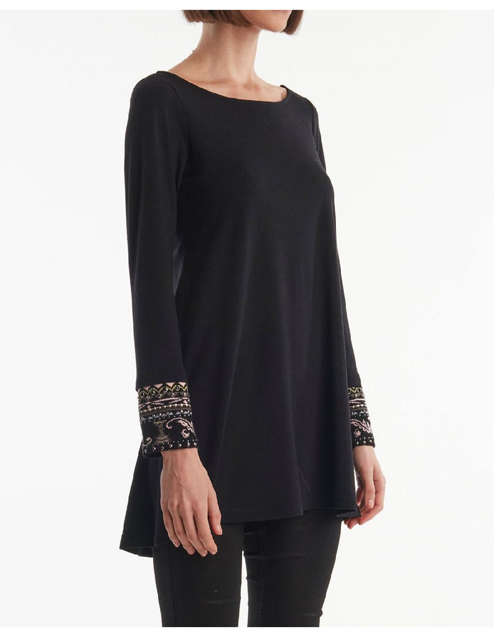 Angelo marani T-SHIRT IN JERSY CONPOLSI JACQUARD+APPL Promozione
