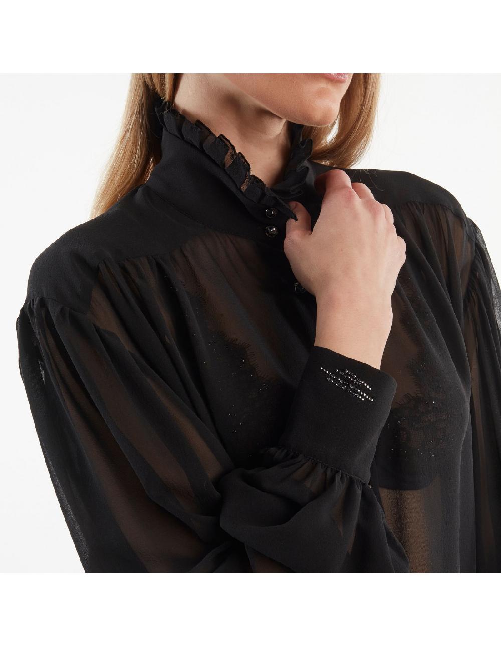 Angelo marani CAMICIA IN GEORGETTE Pezzi Unici