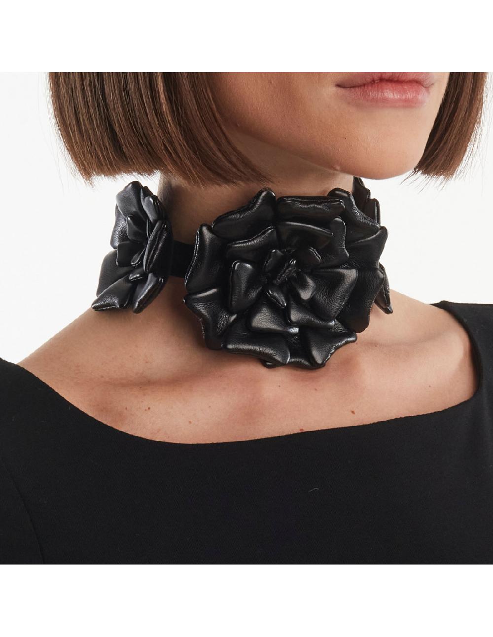 Angelo marani CHOKER C/FIORE IN ECOPELLE I Più Venduti