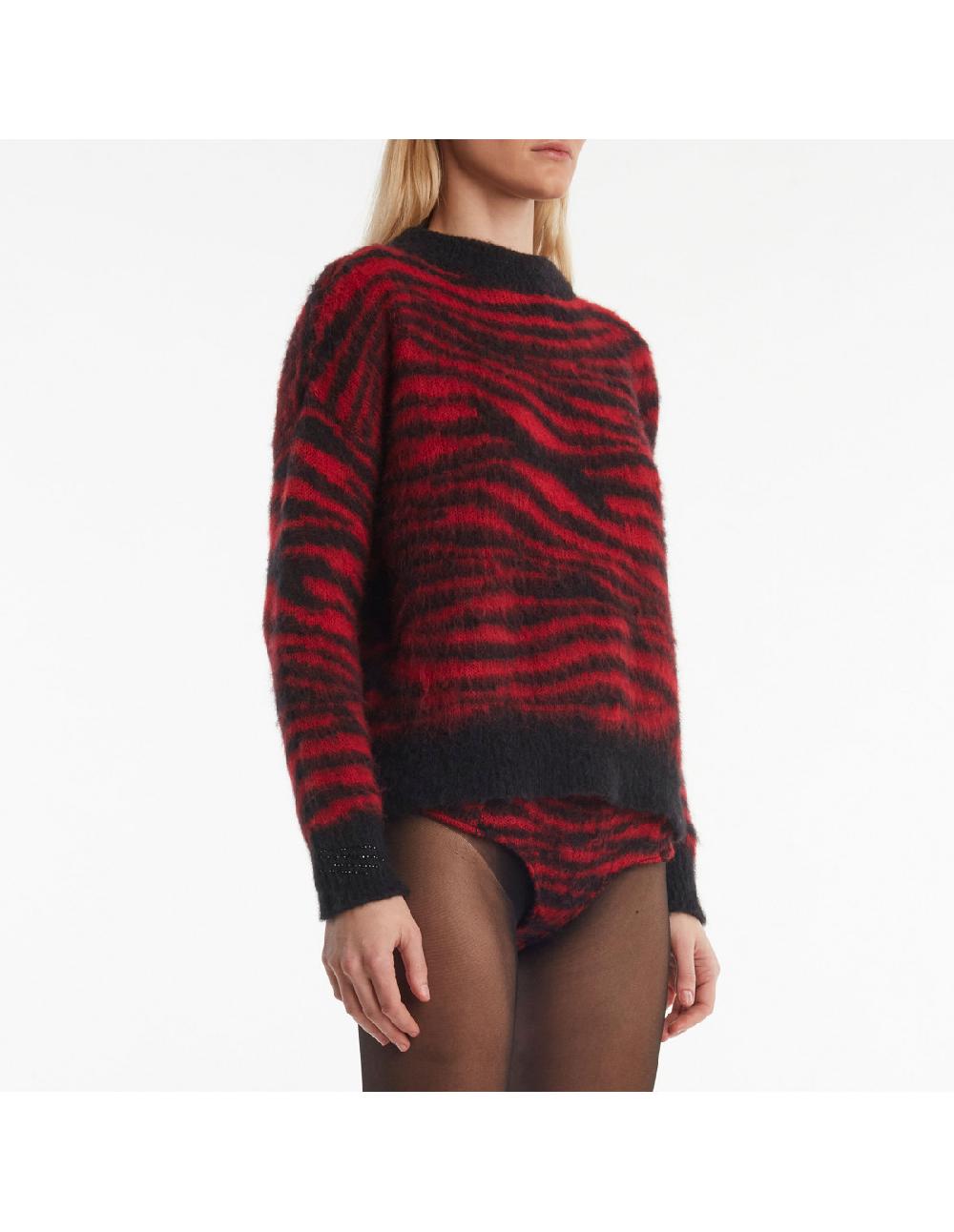 Angelo marani MAGLIA ZEBRA GARZATA IN ALPACA In Saldo
