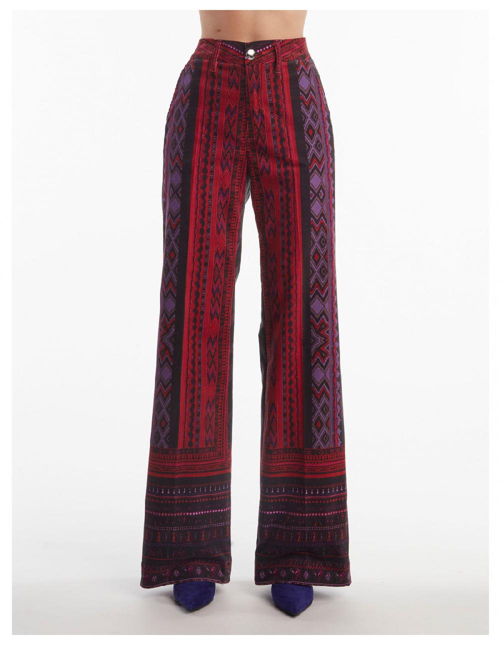 Angelo marani PANTALONE IN VELLUTOST SCACCHI Sottocosto