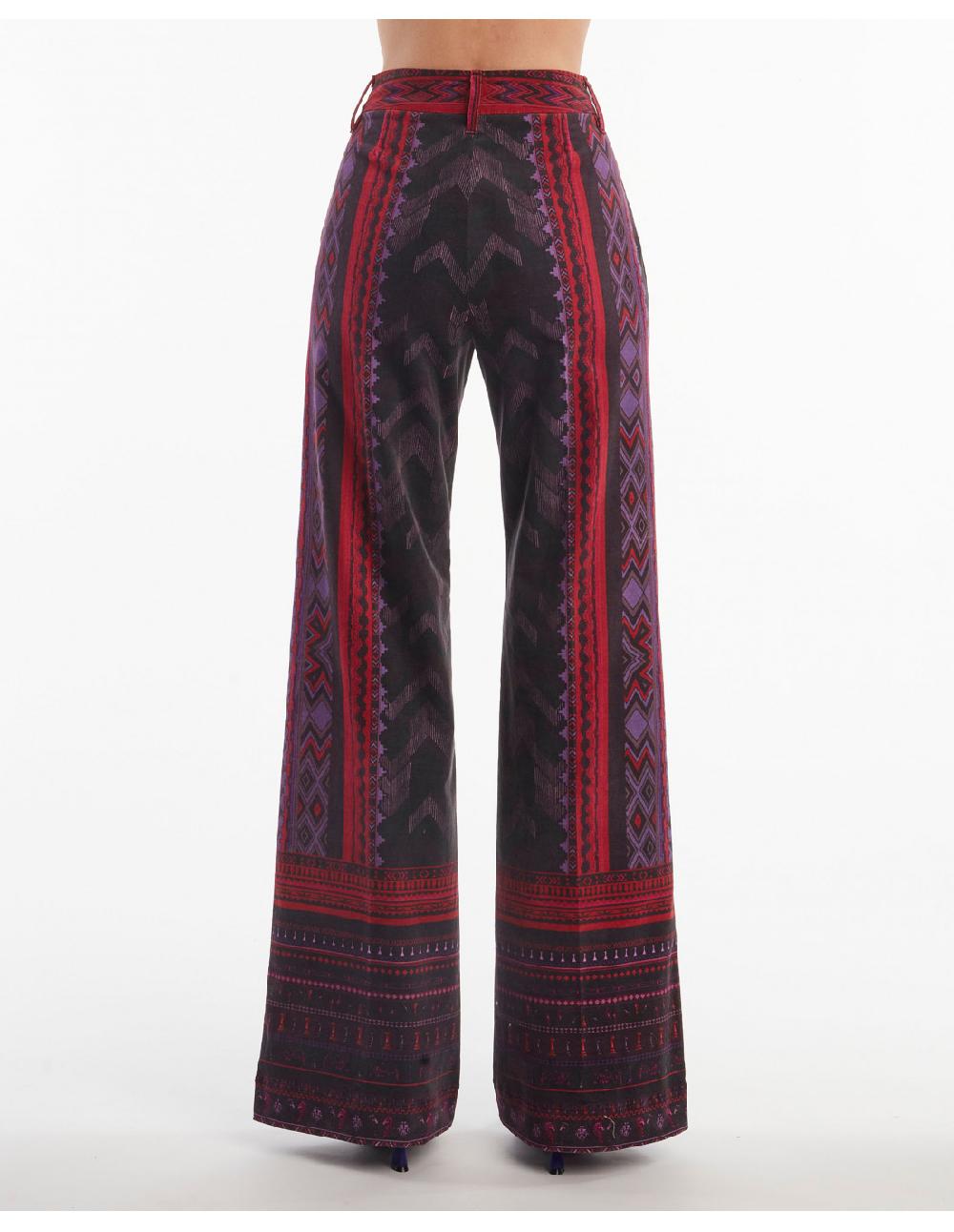 Angelo marani PANTALONE IN VELLUTOST SCACCHI Sottocosto