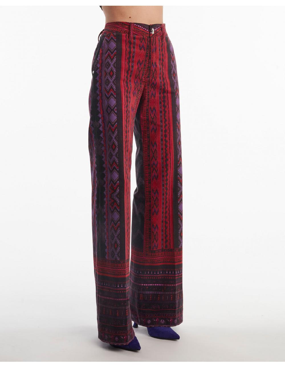 Angelo marani PANTALONE IN VELLUTOST SCACCHI Sottocosto